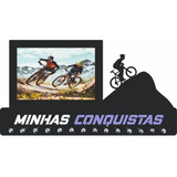 Porta Medalha Mtb Masc Para Até 50 Medalhas Porta Retrato