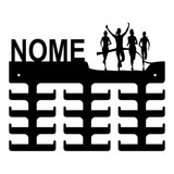 Porta Medalhas Corrida Feminina Mdf 6mm -com Nome- Colorido