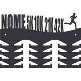Porta Medalhas Corrida Masculino Km Personalizado - Com Nome