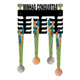 Porta Medalhas Minhas Conquistas 6mm Suporte Parede Medalhas
