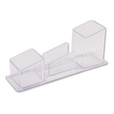 Porta Objetos, Canetas, Clips E Lembrete Cristal Acrinil