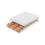 Porta Organizador De Ovos Roll Clear Fresh 21 Unid Branco