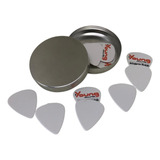 Porta Palheta De Metal Latinha + 12 Palhetas Violão Guitarra
