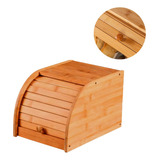 Porta Pão Bambu Com Porta Basculante Pequeno Yoi