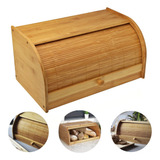 Porta Pão Bambu Com Tampa Retrátil Basculante Mimo Style