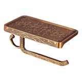 Porta Papel Higiênico Bronze Antigo Ouro Velho Vintage Retrô