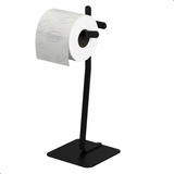 Porta Papel Higiênico De Chão Single Suporte Para Papel Oslo Cor Preto