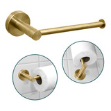 Porta Papel Higienico Dourado Fosco Inox Papeleira Banheiro