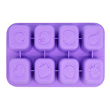 Porta Papinha De Silicone Com 8 Divisórias Marcus E Marcus Cor Roxo