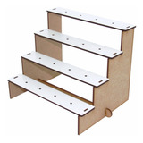 Porta Pirulito E Doces Escadinha Linha Premium - Mdf Branco