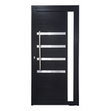 Porta Pivotante De Alumínio 210 X 100cm Com Friso E Visor