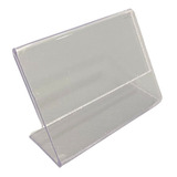 Porta Preço Display Acrílico 5x8cm Buffet Etiqueta 50 Peças