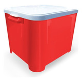 Porta Ração Pote 15kg Tampa Vedada Anti-formiga Furacão Pet Cor Vermelho