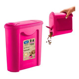 Porta Ração Pote Com Tampa Pet Gato Cachorro Dispenser