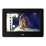 Porta Retrato Digital 7'' Som Video Controle Remoto Mp3 Mp4 Cor Preto