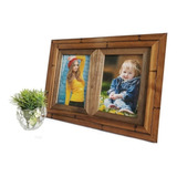Porta Retrato Duplo Fotos 10x15 Com Vidro De Mesa Ou Parede