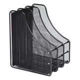 Porta Revista Organizador De Documentos 3 Divisórias Metal Cor Inox