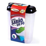 Porta Sabão Em Pó Plástico Com Dosador 1,6 Kg - 22x15cm