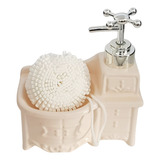 Porta Sabonete Liquido Retro Lavabo Banheiro Esponja Vintage