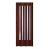 Porta Sanfonada Translúcida Bcf Mogno 072cm X 210cm