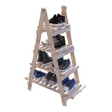 Porta Sapatos Suspenso Piramide 4 Prateleiras Pinus Oferta