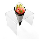 Porta Sorvete Casquinha Acrílico Pizza Cone Temaki Doces 1f