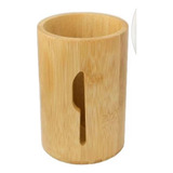 Porta Talher Escorredor De Talher De Bambu Para Garfo Faca Cor Marfim