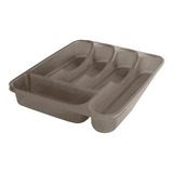 Porta Talheres De Gaveta Organizador Resistente Cozinha Pia Cor Marron Fendi