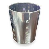 Porta Talheres Escorredor Aço Inox Vazado Cozinha