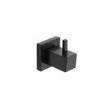 Porta Toalha Cabide Luxo Para Banheiro Quadrado Preto