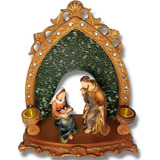 Porta Vela Castiçal De Natal Presépio Sagrada Família 25 Cm