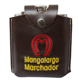 Porta Whisky Inox Revestido Em Couro Mangalarga M02 Marrom