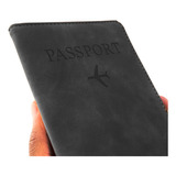 Porta-passaporte Documento Carteira Elástica Couro Pu