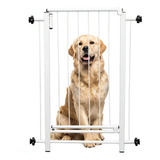 Portão Pet Grade Cachorro Bebê Seguro Resistente 75 A 79cm Cor Branco Império Diano