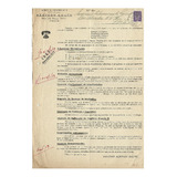 Portugal 1953 Filatelia Fiscal Doc. Selado Selo $20 Caravela
