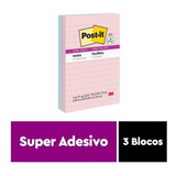 Post-it Pautado Viajar 101mm X 152mm 3 Blocos 90 Folhas