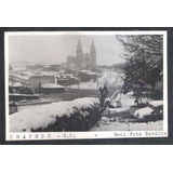 Postal Real Foto Estúdio Chapecó Com Neve, Igreja.
