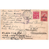Postal Zeppelin 1931 Brasil Suiça Selo Sobretaxado E Carimbo