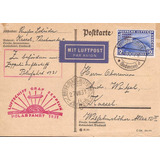 Postal Zeppelin 1931 Franquia 2 Marcos Carimbo Turnê Polar