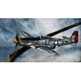 Pôster - Avião Combate P51 Mustang - Decora - 33 Cm X 48 Cm
