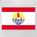 Poster 40x60cm Bandeira Polinesia Francesa 23