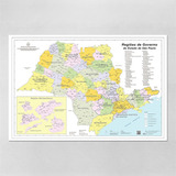 Poster 60x90cm Educativo Mapas Estado Sao