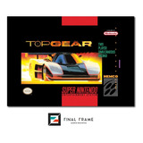 Pôster Capa Top Gear Super Nintendo Snes Retro 29,7x42cm