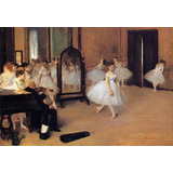Pôster Clássico Edgar Degas - Aula De Dança - 33 Cm X 48 Cm