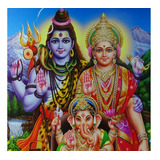 Pôster Gravura Divindade Hindu Shiva Parvati
