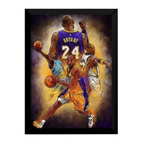 Poster Moldurado Kobe Bryant Quadro Lenda Basquete Arte