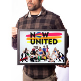 Pôster Moldurado Now United Membros Quadro