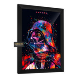 Poster Quadro C/ Vidro Star Wars Darth Vader Pop Art 40x60cm