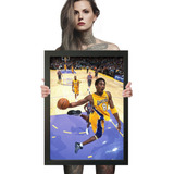 Pôster Quadro Kobe Bryant Com Moldura 42x60cm A2