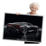 Poster Quadro Sem Moldura Bugatti Voiture Noire A1 84x60cm